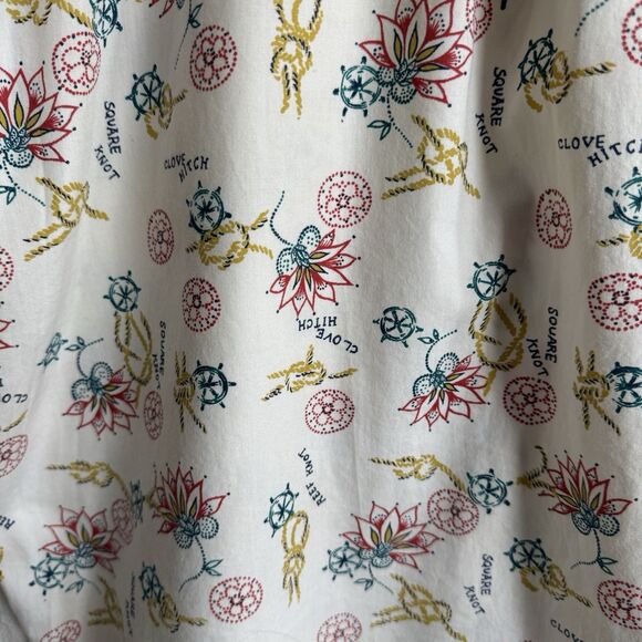 Vtg British Khaki Set Womens 10* Button Up Shirt Shorts Nautical Beach Tropical - Picture 12 of 16